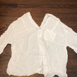 Brandy Melville white button down blouse